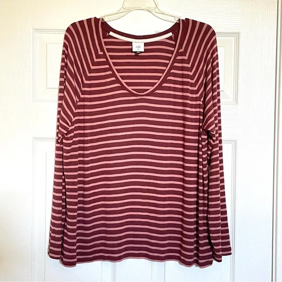 CAbi 4198 Scoop Tee Top Red Pink XL - Picture 5 of 9